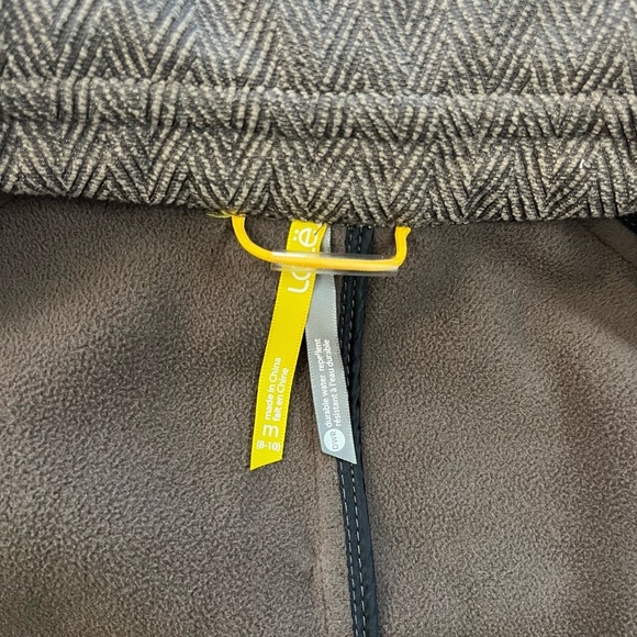 Lole Tweed Brown Herringbone Jacket Size Medium 8-10 - Picture 10 of 14